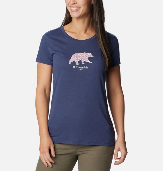 Women Columbia Daisy Days™ Graphic T-Shirt Navy | US-SMCGZB-839