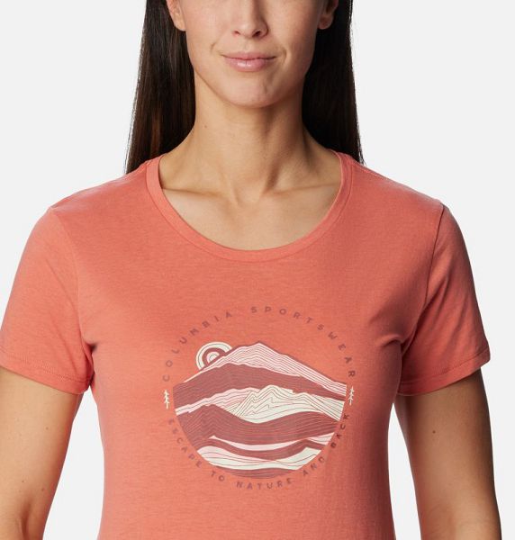 Women Columbia Daisy Days™ Graphic T-Shirt Coral | US-LADBPN-256