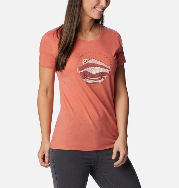 Women Columbia Daisy Days™ Graphic T-Shirt Coral | US-LADBPN-256