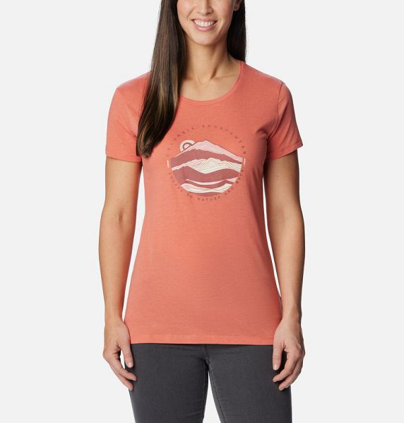 Women Columbia Daisy Days™ Graphic T-Shirt Coral | US-LADBPN-256