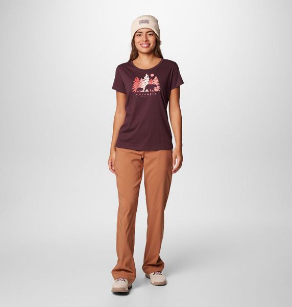 Women Columbia Daisy Days™ Graphic T-Shirt Burgundy | US-AWJPIV-384