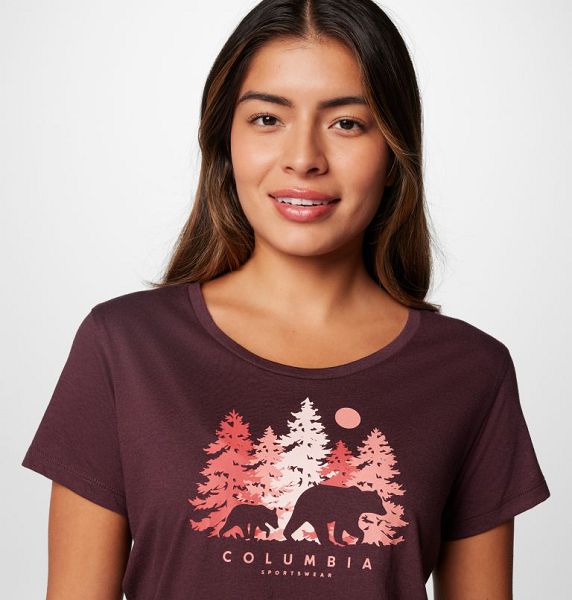 Women Columbia Daisy Days™ Graphic T-Shirt Burgundy | US-AWJPIV-384