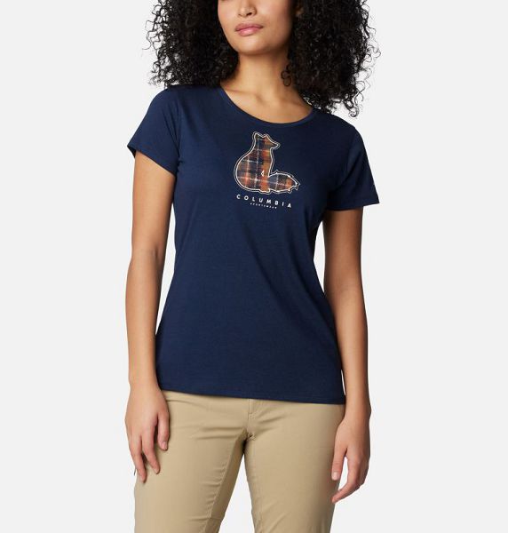 Women Columbia Daisy Days™ Graphic T-Shirt Navy | US-SZDWJB-496