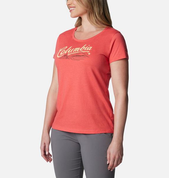 Women Columbia Daisy Days™ Graphic T-Shirt Red | US-WGKXTE-685