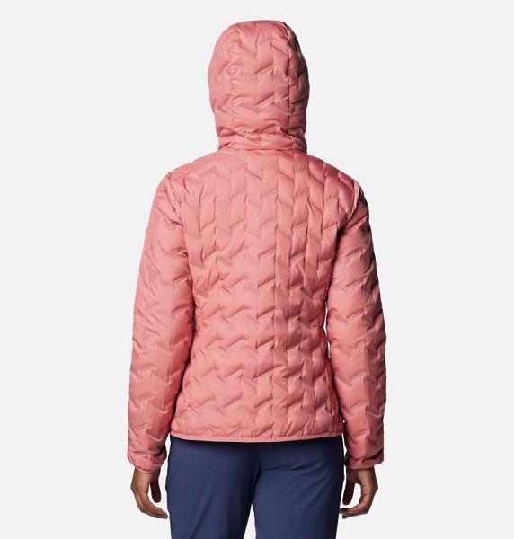 Women Columbia Delta Ridge™ II Hooded Down Jackets Pink | US-BMQHUX-907