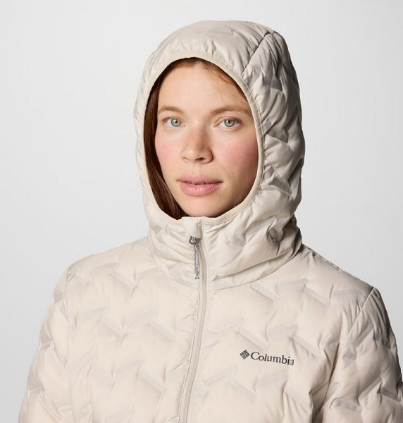 Women Columbia Delta Ridge™ II Hooded Long Down Puffer Jacket Dark Grey | US-YGQTLM-860