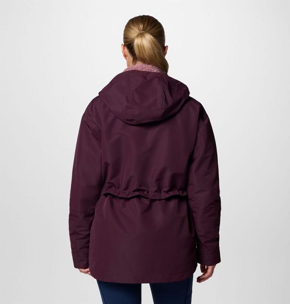 Women Columbia Drop Ridge™ II Waterproof 3 In 1 Jackets Burgundy | US-JLCEDR-475