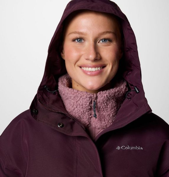 Women Columbia Drop Ridge™ II Waterproof 3 In 1 Jackets Burgundy | US-JLCEDR-475