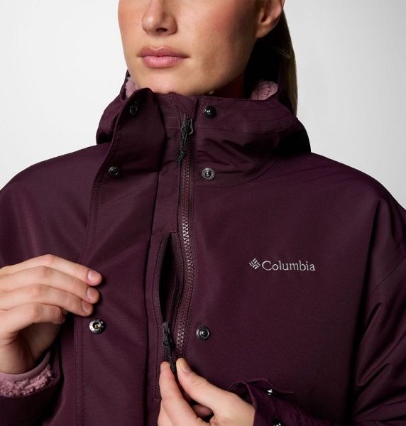 Women Columbia Drop Ridge™ II Waterproof 3 In 1 Jackets Burgundy | US-JLCEDR-475