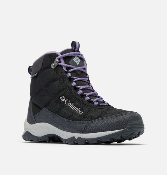 Women Columbia Firecamp™ Winter Boots Black / Purple | US-ANLYDF-685