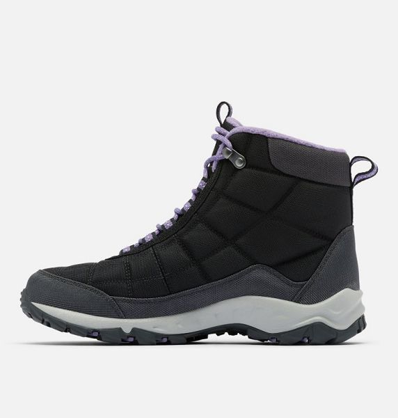 Women Columbia Firecamp™ Winter Boots Black / Purple | US-ANLYDF-685