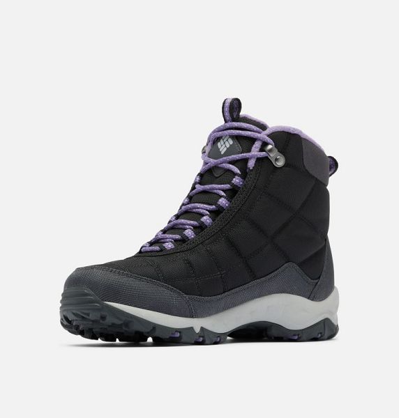 Women Columbia Firecamp™ Winter Boots Black / Purple | US-ANLYDF-685