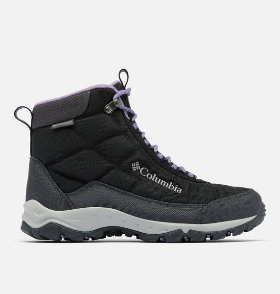 Women Columbia Firecamp™ Winter Boots Black / Purple | US-ANLYDF-685