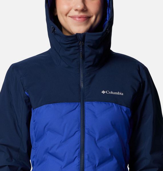 Women Columbia Grand Trek™ III Waterproof Hooded Down Jackets Blue / Navy | US-GOJAHC-423