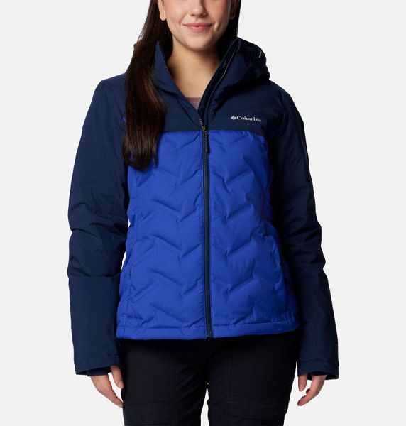 Women Columbia Grand Trek™ III Waterproof Hooded Down Jackets Blue / Navy | US-GOJAHC-423