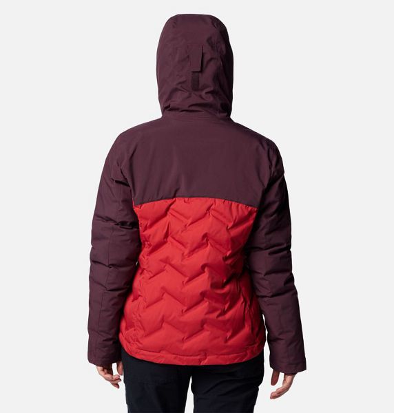 Women Columbia Grand Trek™ III Waterproof Hooded Down Jackets Burgundy / Red | US-RBSIEN-905