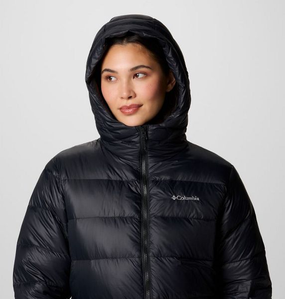 Women Columbia Harmony Falls™ Hooded Mid Down Jackets Black | US-DRPAMQ-176