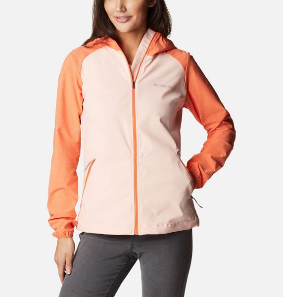 Women Columbia Heather Canyon™ Softshell Jackets Coral / Orange | US-VNDZAG-301