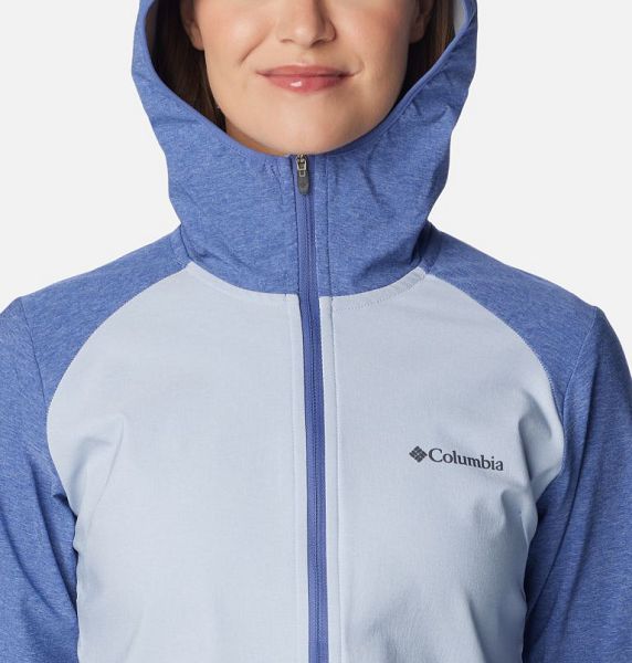 Women Columbia Heather Canyon™ Softshell Jackets Blue | US-QCOJGH-018