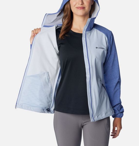 Women Columbia Heather Canyon™ Softshell Jackets Blue | US-QCOJGH-018