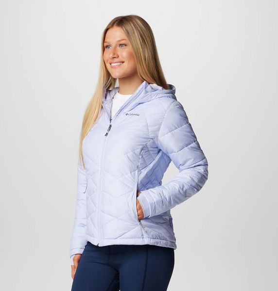 Women Columbia Heavenly™ Hooded Insulated Jackets Blue | US-FHPSKY-147