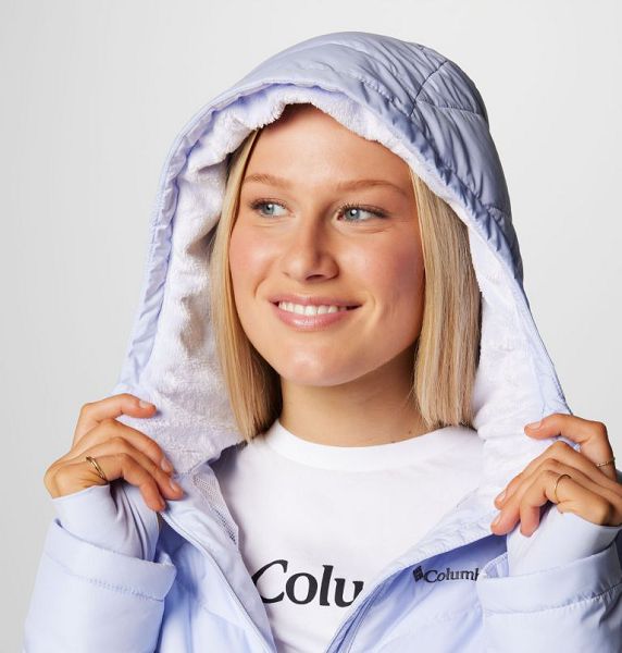 Women Columbia Heavenly™ Hooded Insulated Jackets Blue | US-FHPSKY-147