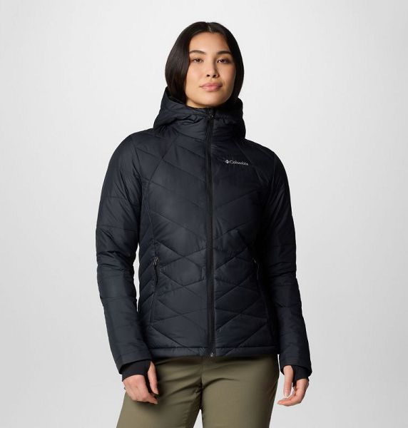 Women Columbia Heavenly™ Hooded Insulated Jackets Black | US-DMGFCH-301