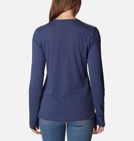 Women Columbia Hidden Haven™ LS T-Shirt Navy | US-KSLXWA-681