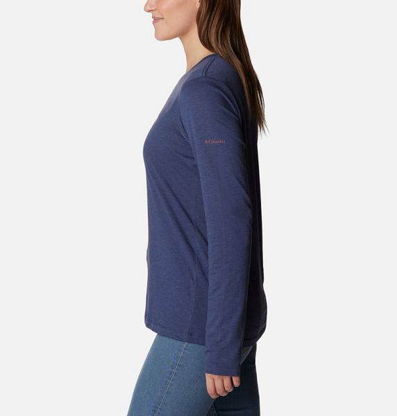 Women Columbia Hidden Haven™ LS T-Shirt Navy | US-KSLXWA-681