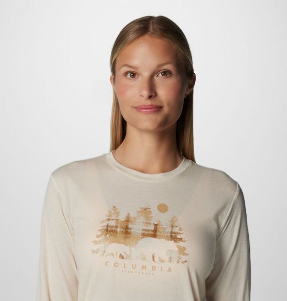 Women Columbia Hidden Haven™ LS T-Shirt White | US-JXMFCK-438