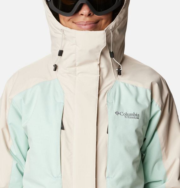 Women Columbia Highland Summit™ Waterproof Ski Jackets Dark Grey / Light Turquoise | US-RPSXHQ-805