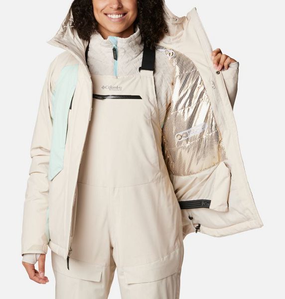 Women Columbia Highland Summit™ Waterproof Ski Jackets Dark Grey / Light Turquoise | US-RPSXHQ-805