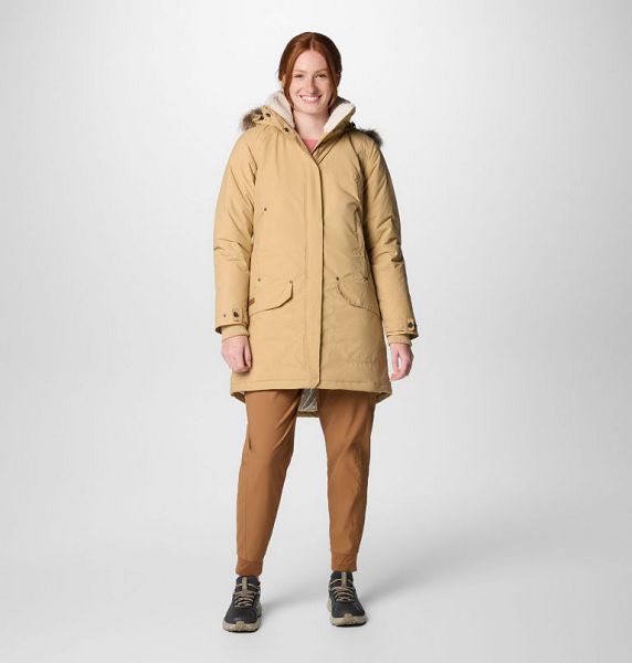 Women Columbia Icelandite™ TurboDown™ II Waterproof Insulated Jackets Khaki | US-QHIBLT-280