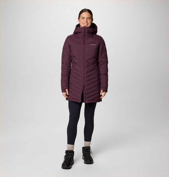 Women Columbia Joy Peak™ II Hooded Mid Insulated Jackets Burgundy | US-TFMHCY-271