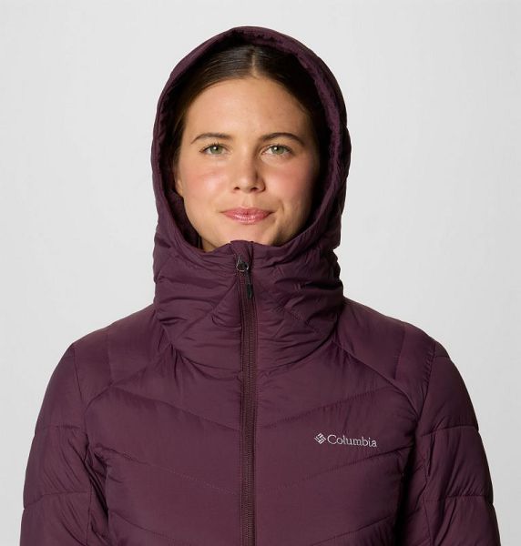 Women Columbia Joy Peak™ II Hooded Mid Insulated Jackets Burgundy | US-TFMHCY-271