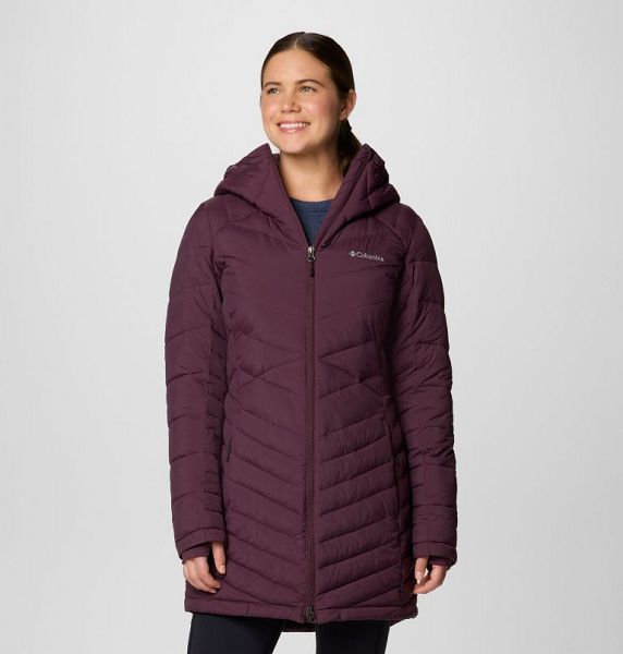 Women Columbia Joy Peak™ II Hooded Mid Insulated Jackets Burgundy | US-TFMHCY-271