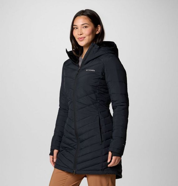 Women Columbia Joy Peak™ II Hooded Mid Insulated Jackets Black | US-DTZWBY-731