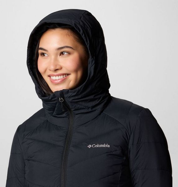 Women Columbia Joy Peak™ II Hooded Mid Insulated Jackets Black | US-DTZWBY-731