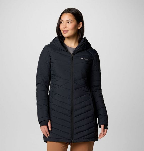 Women Columbia Joy Peak™ II Hooded Mid Insulated Jackets Black | US-DTZWBY-731