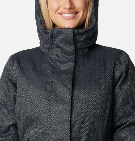 Women Columbia Juniper Ridge™ II Waterproof Down Parka Jackets Black | US-JQFCPM-598