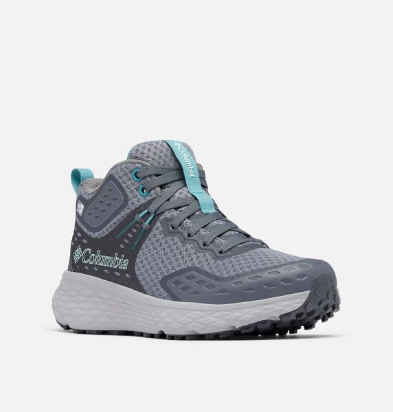 Women Columbia Konos™ TRS OutDry™ Mid Hiking Shoes Grey / Turquoise | US-APRMKB-736