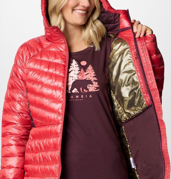 Women Columbia Labyrinth Loop™ II Insulated Hooded Jackets Red | US-CGKRZD-956