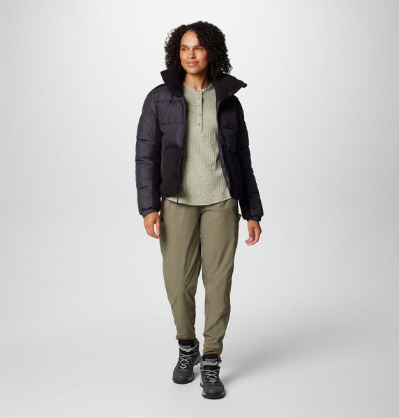 Women Columbia Leadbetter Point™ II Sherpa Hybrid Puffer Jacket Black | US-SLIZYG-925