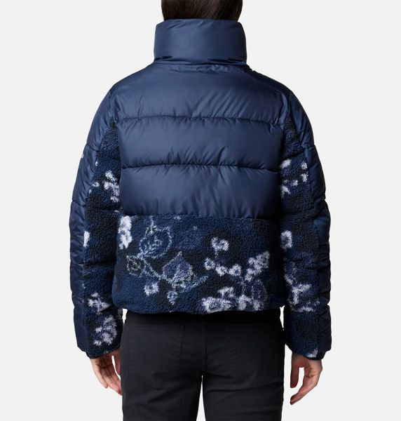 Women Columbia Leadbetter Point™ II Sherpa Printed Puffer Jacket Navy / Navy | US-FARPXZ-365