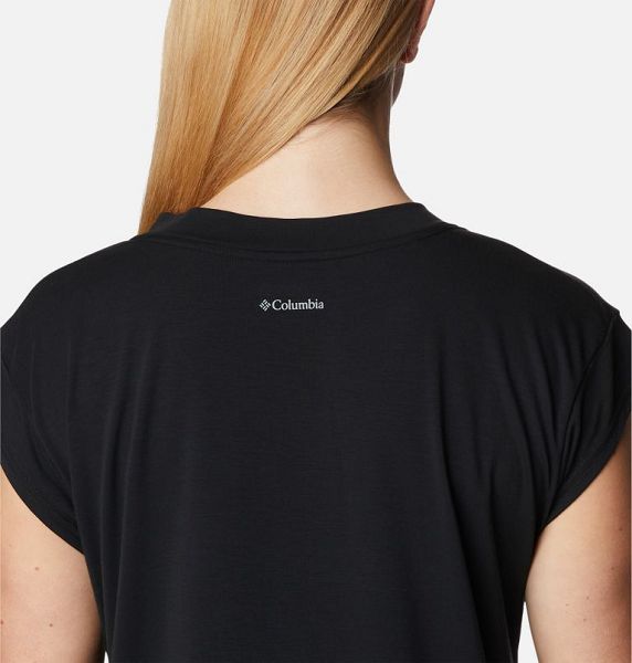 Women Columbia Leslie Falls™ Technical T-Shirt Black | US-OQKFGZ-927