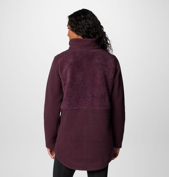 Women Columbia Lodge™ Sherpa Long Fleece Jackets Burgundy | US-WZRFQS-086