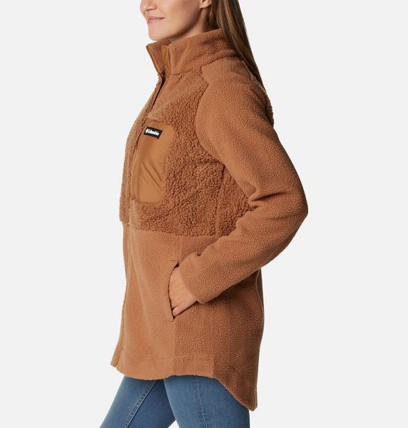 Women Columbia Lodge™ Sherpa Long Fleece Jackets Brown | US-TFYBIH-594