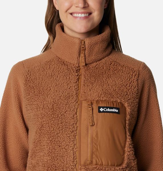 Women Columbia Lodge™ Sherpa Long Fleece Jackets Brown | US-TFYBIH-594