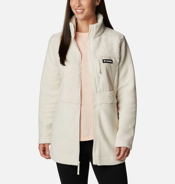 Women Columbia Lodge™ Sherpa Long Fleece Jackets White | US-XQUYCF-453