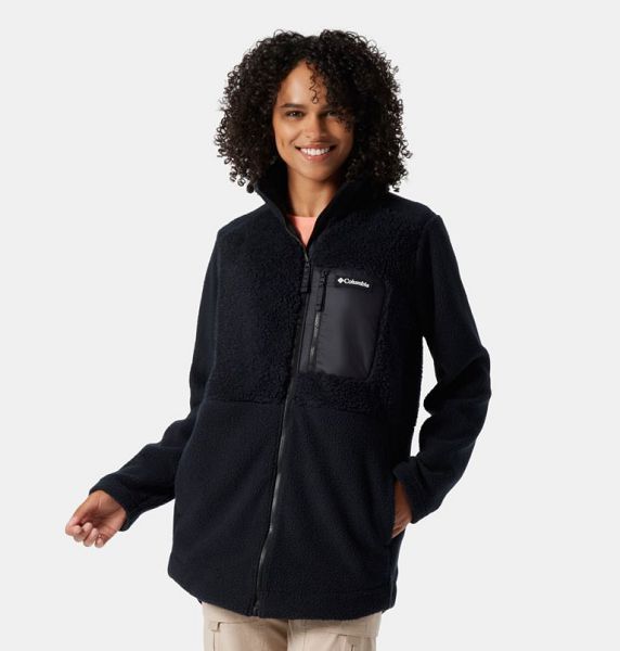 Women Columbia Lodge™ Sherpa Long Fleece Jackets Black | US-JUOAHW-812